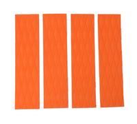 ZPLKKYGR Lot de 4 Pads d'adhérence pour Planche de Surf, Skimboard et Kayak. Pads antidérapants Avant pour Le Surf et Le Kayak. (Orange)