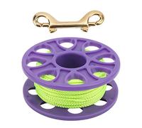 ZPLKKYGR Moulinet de plongée Ligne Verte Fluorescente, matière Plastique, cuivre, Crochet en P à Double extrémité, Longueur de câble de 30 mètres (Violette)