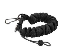 ZPLKKYGR Sangle de plongée, dragonne enroulée avec Boucle à dégagement Rapide pour appareils Photo et Lampes de plongée, Attache en Acier Inoxydable pour la Photographie (Noire)