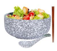 ZPPLD Bol Ramen Porcelaine, Bols Ramen Japonais, Bols à Soupes à CéRéAles,Bol Japonais CéRamique, Bol Ramen Avec CuillèRe, Baguettes, Bol à Ramen,Soupe En Porcelaine, Saladiers (vert)