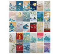 ZPPLD Lot de 30 cartes postales vintage, cartes postales florales, peinture à l'huile, cartes postales pour enfants, cartes de vœux, thème amour, amitié, cartes romantiques