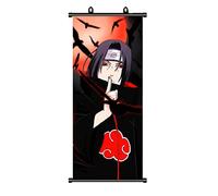 ZPPLD Naruto Itachi Uchiha Image Déroulante, Figure d'anime Jeu Vidéo Déroulante, Art Mural en Tissu, Affiche Manga 70 x 30 cm