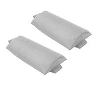 ZPPZ Oreiller de Chaise Longue, Appuie-Tête de Chaise Longue Bain de Soleil Coussin Oreiller de Transat Confortable Oreiller Ergonomique Amovible pour Chaise Pliante de Plage (2PCS Grey)