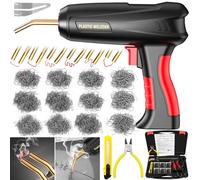ZPQAODI 200W Soudage plastique,Réparation de Pistolet de Soudeur, 2 en 1 Kit Reparation Souder Plastique, Pistolet a Colle avec 1000Pcs 6-Types Agrafeuse Chaud,soudeuse pour Réparer Pare-Chocs Auto