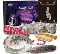 ZPQAODI 3 Bundles Sage, Paquets de Sauge Blanche, 2 Palo Santo Coquillage d'ormeau - Purification Élimine Les Énergies Négatives Encens Naturel à bruler Anti Stress méditation Bois de rituels