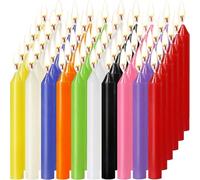 ZPQAODI 60 Bougies Coniques Petits, Bougies Petit Dripless, Magique Bougie, pour Carillons, Veillée aux Chandelles, Magie, Rituels, Décorations de Fête (10 Couleurs 4 Pouces De Hauteur)