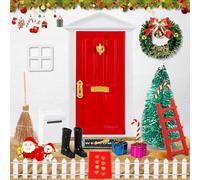 ZPQAODI Lot de 36 porte-gnome de Noël, porte-elfe de Noël, accessoires pour porte de nom, Noël, en miniature, maison de poupées, porte-elfe de Noël, kit idéal pour Noël, décoration de Noël