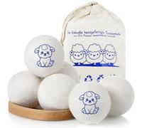 ZPQAODI Lot de 6 boules de séchage en laine de mouton, Boules de séchage pour sèche-linge, Boules de feutre pour sèche linge, Réutilisables Gain de temps de séchage, Respectueuses