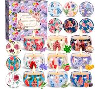 ZPQAODI Lot de 9 Bougies Parfumées Femme,Coffret Cadeau pour Femme, Aromathérapie Maison, Cire Soja