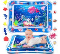 ZPQAODI Tapis de jeu aquatique pour bébé, tapis de jeu aquatique, gonflable, 66 x 50 cm, tapis de jeu rempli d'eau, tapis de jeu pour bébé, jouet pour bébé et eau, cadeau pour bébé