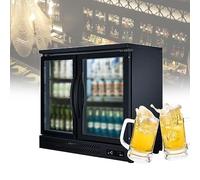 ZPRMMN 36in Can Boissons Réfrigérateur Refroidisseur De Vin Clair Avant Porte en Verre Petite Boisson Écran Tactile for Soda Beer Bar (Color : Double Door, Size : 220V)