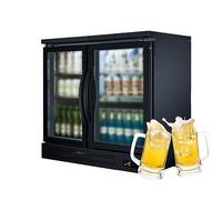 ZPRMMN Refroidisseur De Bar Réfrigérateur Commercial À Hauteur De Comptoir avec Porte en Verre, Réfrigérateur sous Comptoir for Refroidisseur De Boissons De 36 Po, (Color : Double Door, Size : 220V)