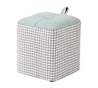 ZPRYZHD avec Repose-Pieds à Poignées, Pouf Carré en Tissu Tabouret Bas, Structure Stable et Robuste, pour Salon, Chambre(Blue,Large)