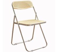 ZPRYZHD Chaise Pliante en Imitation Rotin, Chaise Pliable pour la Maison, Chaises de Salle à Manger Empilables, pour Chambre à Coucher, Salon, Camping(Yellow)