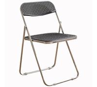 ZPRYZHD Chaise Pliante en Imitation Rotin, Chaise Pliable pour la Maison, Chaises de Salle à Manger Empilables, pour Chambre à Coucher, Salon, Camping(Black)