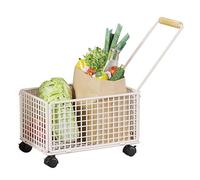 ZPRYZHD Chariot Utilitaire, Chariot Roulant Portable, Etagere de Rangement de Cuisine, avec Paniers Amovibles, pour Cuisine, Chambre, Buanderie, Bureau(White,Large)