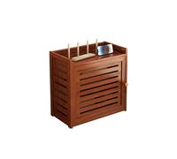 ZPRYZHD Meuble de Rangement Double Niveau pour Routeur, Boîte de Gestion des Câbles, Boîte de Rangement Murale, pour Salon, Chambre et Bureau(Brown,28x40.5x43cm)