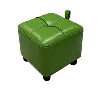 ZPRYZHD Pouf Ottoman Carré en Cuir, Tabouret Bas, Tabouret à Chaussures Facile à Nettoyer, Structure Stable, pour Salon, Bureau(Green,Small)