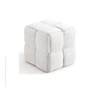 ZPRYZHD Repose-Pieds Carré de Style Ottoman, Tabouret Bas, Petit Repose-Pieds, Design Prêt à l'emploi, Idéal pour Le Salon, la Chambre à Coucher ou L'entrée(White,Small)