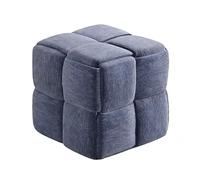 ZPRYZHD Repose-Pieds Carré de Style Ottoman, Tabouret Bas, Petit Repose-Pieds, Design Prêt à l'emploi, Idéal pour Le Salon, la Chambre à Coucher ou L'entrée(Blue,Large)
