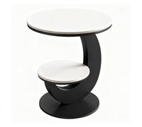 ZPRYZHD Table D'appoint de Rangement à 2 Niveaux, Table D'appoint D'appoint pour Salon, Table Basse Petite, pour Salon, Chambre ou Coin Canapé(White,Small)
