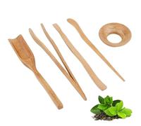 ZPSHYD Accessoires de Cérémonie du thé,5Pcs Ustensiles d'art du thé, Accessoires de Cérémonie du thé, Ustensiles de Cérémonie du thé Chinois