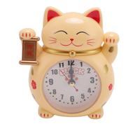 ZPSHYD Horloge chat chanceux précis en plastique mignon dessin animé bonne chance chat réveil pour la maison (YF2025D)