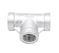 ZPTPNGWH 1/4" BSP Equal Female Tee Thread 3 Way 304 Stainless Steel Pipe Fitting Connector Coupling for Water air Gas