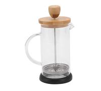 ZPurifylline French Press C Brewer Pot, Heat d g, Borote Glass with less Steel e, Modern Retro for Home Cam s (350ml Bamboo Cover)