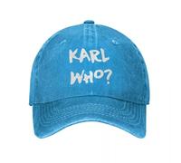 ZPUUCXOVS Karl Vintage Qui a Le Slogan Casquette de Baseball Style Unisexe en Jean usé Coiffe Qui Swag Casquettes de Golf de Course en Plein air Chapeau