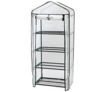 ZPVXRVQ Mini-Serre à 4 étages, Support à Fleurs Portable d'extérieur, serres d'intérieur et Structures en Acier, 70 x 50 x 160 cm