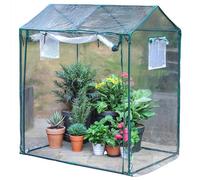ZPVXRVQ Portable Outdoor Walk-in Greenhouse, Plant Protection shed, with Roll-up Door, 130x90x150cm