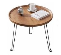 ZPVXRVQ Table D'appoint Ronde/Table De Chevet, Table Compacte en Bois, Table Basse Décorative, Idéale pour Les Salons, Les Chambres, Les Bureaux et Les Petits Espaces(40x40x38cm)