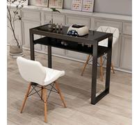 ZPVXRVQ Table de Manucure Portable pour Les Techniciens, Etagère de Rangement À Double Couche Station de Manucure Et de Pédicure en Acier Robuste, Beauty Nail Care(Schwarz,80x40x78cm)