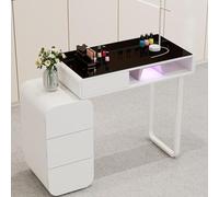 ZPVXRVQ Table de Manucure Professionnelle Table de Manucure Moderne avec 4 Tiroirs, pour Les Salons de Beauté Et Les Stations Thermales À Domicile(Style 1)