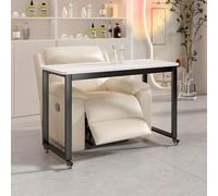 ZPVXRVQ Table de Manucure Station D'ongles, Table de Manucure Portable avec 4 Roues, pour Onglerie, Beauté, Coiffure(Schwarz,90x35x70cm)