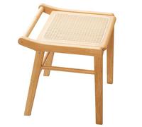 ZPVXRVQ Tabouret De Maquillage Carré en Rotin, Chaise De Dressing Moderne en Bambou, Repose-Pieds Rectangulaire pour Chambre À Coucher/Salon/entrée