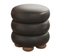 ZPVXRVQ Tabouret Rond Vintage en Velours, Tabouret Compact pour Se Coiffer, Tabouret pour Changer De Chaussures, Double Usage pour Le Salon et La Chambre À Coucher(Style 4)