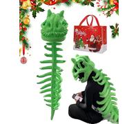 ZPWHYS Peluche Squelette De Dinosaure À Porter Avec Un Design 3D Représentant Un Squelette, Une Coiffe Et Une Colonne Vertébrale, Lavable En Machine Idéale For Les Soirées Drag(Green-46in)