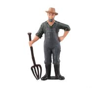 ZQ375 Ensemble d'accessoires de train miniature avec figurines de fermier et de berger peintes à la main en PVC Échelle réaliste pour HO ou N Mise en page Améliore les scènes de ferme Ajoute