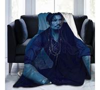 ZQBDFC Johnny Depp Couverture agneau en peluche avec impression D, couverture décorative pour salon, chambre à coucher, dortoir, décoration X en multicolore, 50 x 101,6 cm