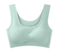 ZQBXHDZW Soutien-Gorge pour Femme,Push-Up sans Armatures Femme,sans Coutures,Confortable,pour Le Sport,Couvrant,IdéAl Yoga,La Gym Ou Fitness(XL,Green)