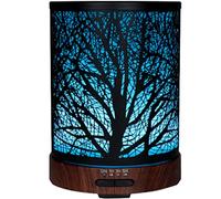 ZQDMYT Diffuseur d'huiles essentielles de forêt, humidificateur 100/250 ML avec Protection d'arrêt Automatique sans Eau, LED à 7 Couleurs pour Le Bureau à Domicile