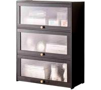 ZQDUFEA Bidacothérapie de Bureau à 3 Niveaux avec étagère d'affichage de Porte en Plastique en Volant pour la Maison de Rangement de Rangement