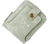 ZQDUFEA Denim Tissu Horizontal Zipper Portefeuille de Style de Style Court Porte-Cartes Mini-Sac à Main Portable Poche de pièces de Monnaie Femelle de la Mode Feme