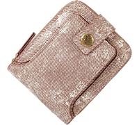ZQDUFEA Denim Tissu Horizontal Zipper Portefeuille de Style de Style Court Porte-Cartes Mini-Sac à Main Portable Poche de pièces de Monnaie Femelle de la Mode Feme