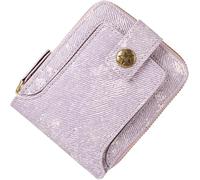 ZQDUFEA Denim Tissu Horizontal Zipper Portefeuille de Style de Style Court Porte-Cartes Mini-Sac à Main Portable Poche de pièces de Monnaie Femelle de la Mode Feme