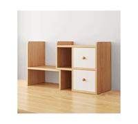 ZQDUFEA Extensible Bibliothèque de Bureau de Bureau Petite bibliothèque avec 2 tiroirs étagères de Bureau Organisateur de Stockage de Rack pour Les Fournitures de Bureau