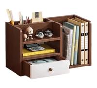 ZQDUFEA Open Bibliothèque de Bureau avec tiroirs bibliothèque de Cartes artificielles de Berceuse à Carton
