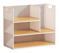 ZQDUFEA Open Booktop Bidret avec des cloisons en Bois étagère de Stockage en Maille de Stockage de Stockage de Stockage pour Livres/CD/Magazine